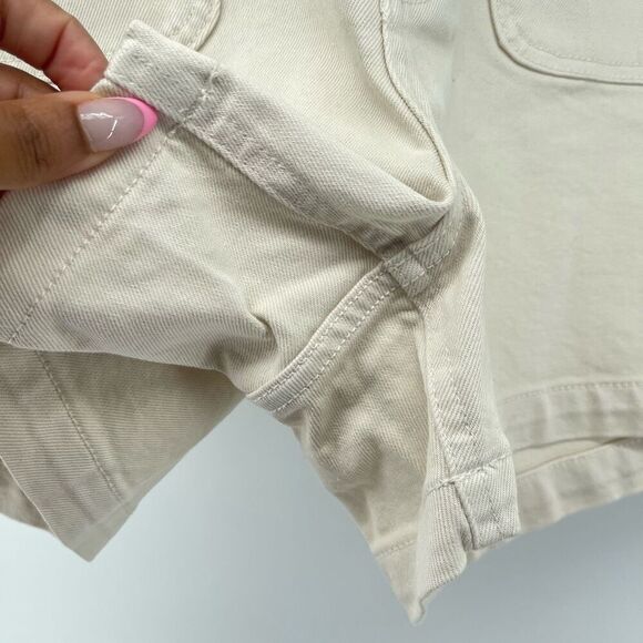 Free Assembly Women’s Cream Patch Pocket Denim Shorts Size 20 – 4” Inseam NWT - Picture 8 of 16
